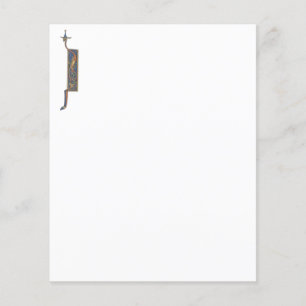 Papier Document J initial éclairé
