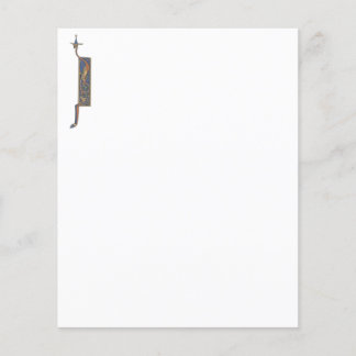 Papier Document J initial éclairé