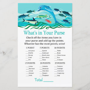 Papier Dolphin Ce qui est dans votre baby shower de jeu d