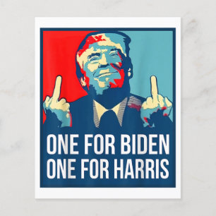 Papier Donald Trump Middle Finger Biden Harris America Re