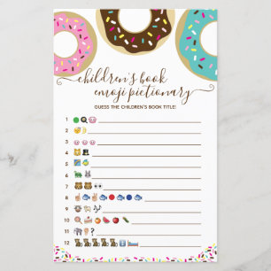 Papier Donut parsemé d'Amour livre pour enfants Emoji