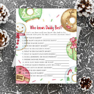 Papier Donuts de Noël - Jeu Qui connaît le mieux Papa