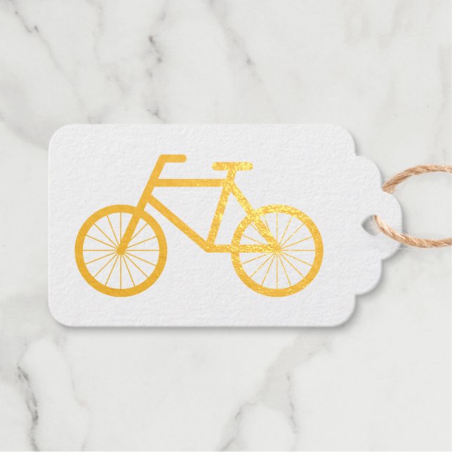 Papier d'or étiquettes cadeaux de Noël avec symbol (Recto (horizontal))