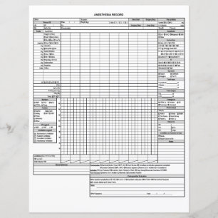 Papier Dossier d'anesthésie de base