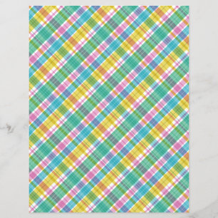 Papier Douces Multicolores à Carreaux Pastel