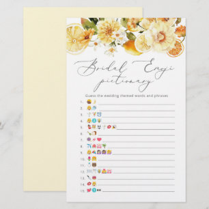 Papier Douche de nuptiale fleurie citron jeu émotionnel