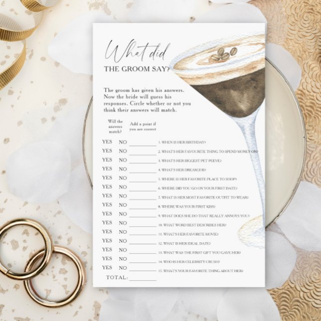 Papier Douche nuptiale de café Qu'est-ce que le marié a d (Créateur téléchargé)