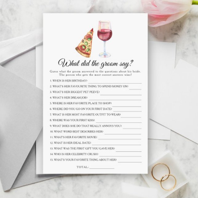 Papier Douche nuptiale Qu'a dit le marié ? (Créateur téléchargé)