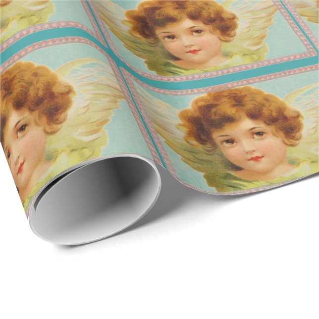 Papier doux vintage d'emballage cadeau de visage (Coin rond)
