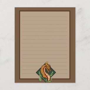 Papier Dragon Brown stylisé