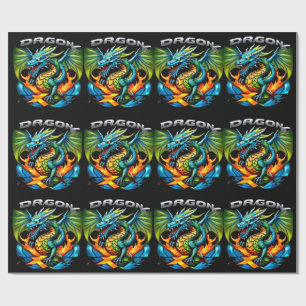 Papier Dragon fly emballage cadeau
