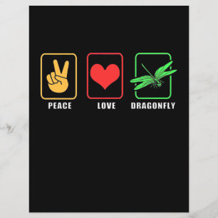 Papier Dragonfly Peace Love