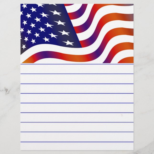 Papier Drapeau américain (Devant)