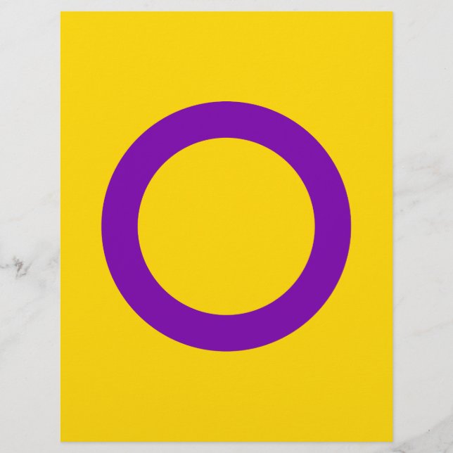 Papier Drapeau de fierté intersexuelle LGBTQ (Devant)