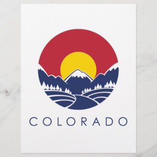 Papier Drapeau de l'État des Rocheuses du Colorado