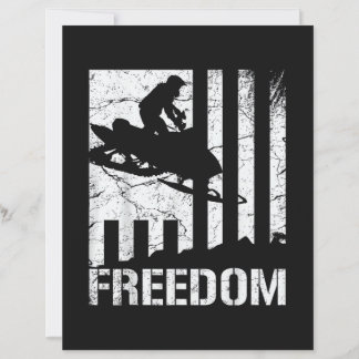Papier Drapeau de liberté de motoneige motoneigisme