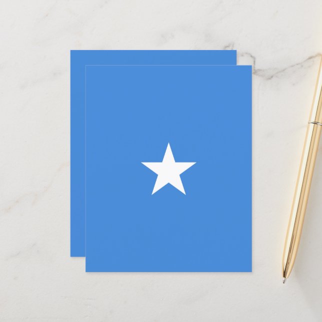 Papier Drapeau de Somalie (Devant/Arrière en situation)