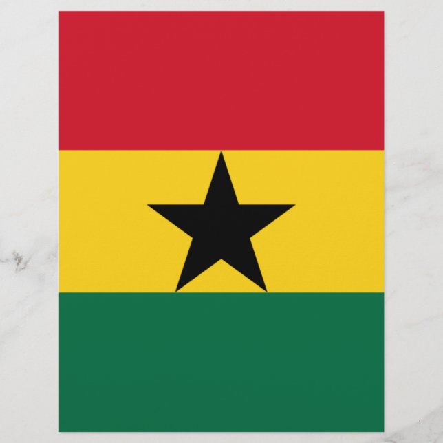 Papier Drapeau du Ghana (Devant)