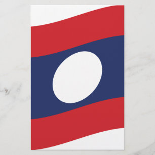 Papier Drapeau du Laos qui flotte