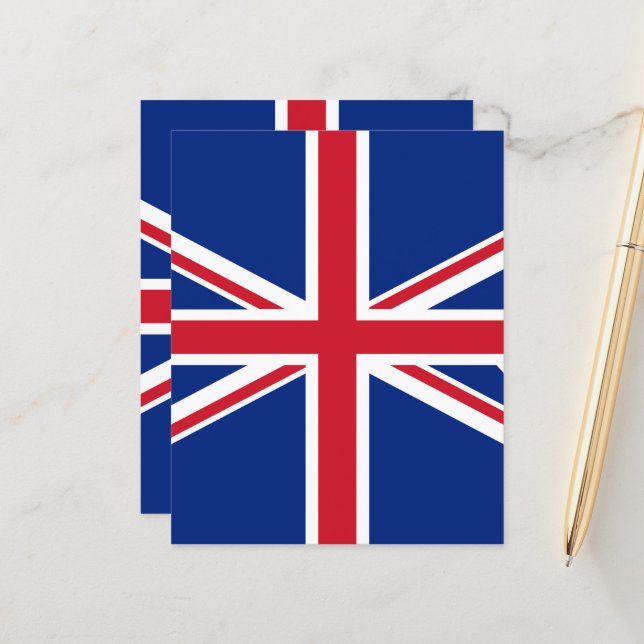 Papier Drapeau du Royaume-Uni (Devant/Arrière en situation)