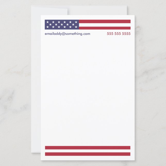 Papier Drapeau patriotique américain (Devant)