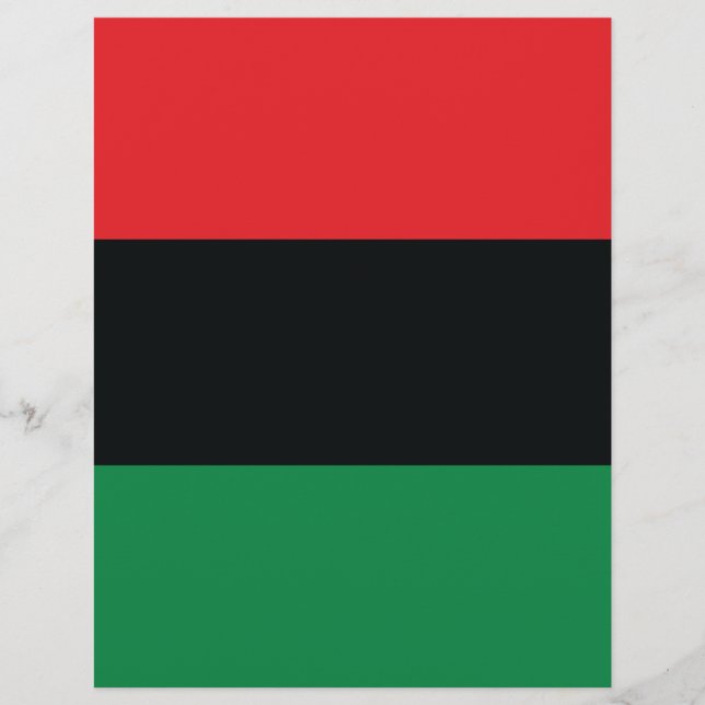Papier Drapeau rouge, noir et vert (Devant)