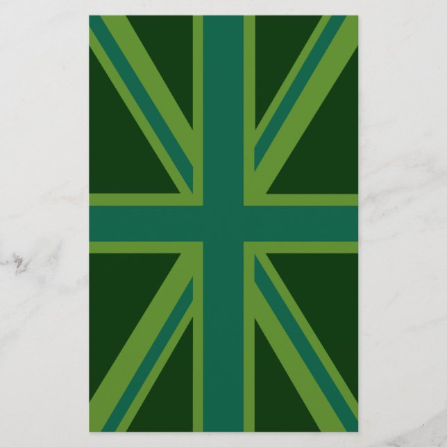 Papier Drapeau vert Union Jack (Devant)