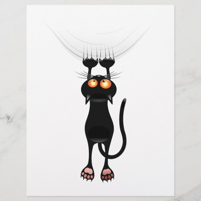 Papier Drôle Accrocher sur le chat (Devant)