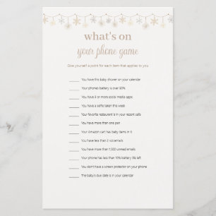 Papier Drôle Ce qui est sur votre Baby shower de téléphon