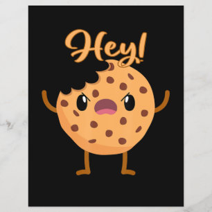 Papier Drôle Chip Chocolat Cookie Un Bite Sorti