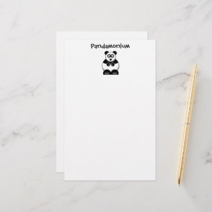 Papier Drôle Pandamonium Panda Cartoon, Mignonne Pun Stre