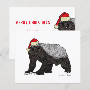 Papier Drôle Père Noël miel badger Noël ironie