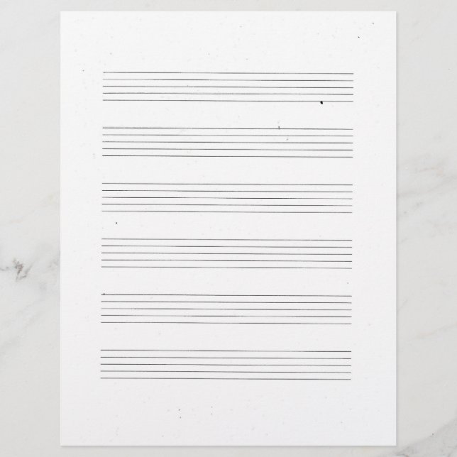 Papier du personnel de musique (Devant)
