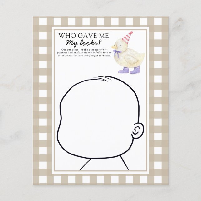 Papier Duck - Qui m'a donné mon jeu de look (Devant)