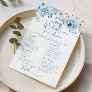 Papier Dusty bleu floral ce qu'il y a sur votre téléphone