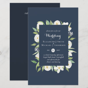 Papier Dusty Blue Magnolia Le mariage budgétaire invite A