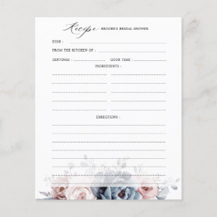 Papier Dusty Blue Mauve Rose rose Fête des mariées Recett