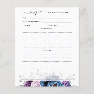 Papier Dusty Blue Purple Navy Lilac Fête des mariées Rece