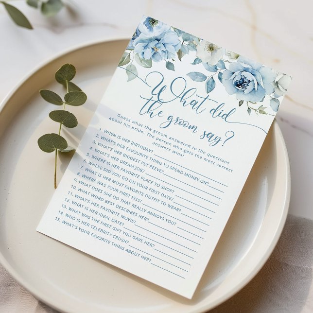 Papier Dusty blue Qu'est-ce que le marié a dit douche nup (Créateur téléchargé)