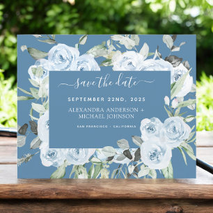 Papier Dusty Blue Sage Green Green Green Save Date
