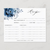 Dusty Blue Slate Navy Fête des mariées florale Rec