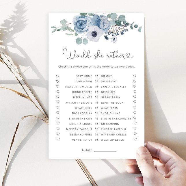 Papier Dusty blue Voudrait-elle plutôt nuptiale douche je (Créateur téléchargé)