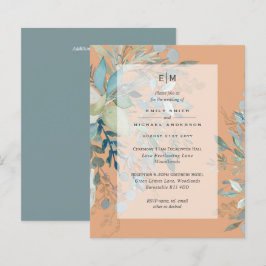 Papier Dusty Peach Sage Mariage Ceremony Invitation de ré