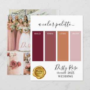 Papier Dusty Rose couleurs Mariage Palette Card 2023