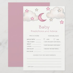 Papier Dusty Rose Girl Baby shower Prédictions et conseil
