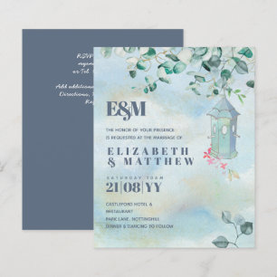 Papier Dusty Sage Blue EUCALYPTUS Mariage du budget du ja