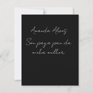 Papier e uma blusabem romantico pro namorado cor preta