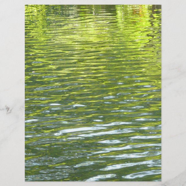 Papier Eaux d'Oak Creek Nature jaune et verte Photo (Devant)