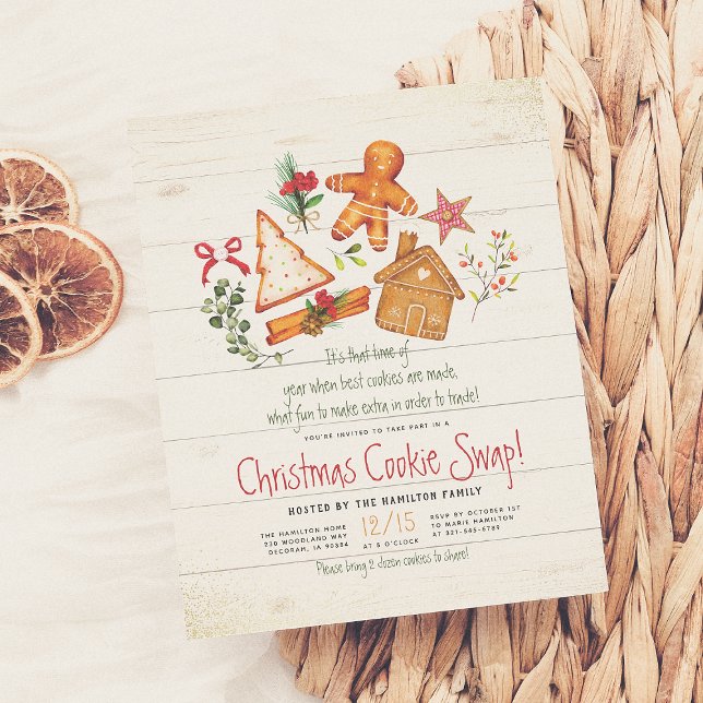 Papier Échange de cookies de Noël Budget de pain d'épices (Créateur téléchargé)