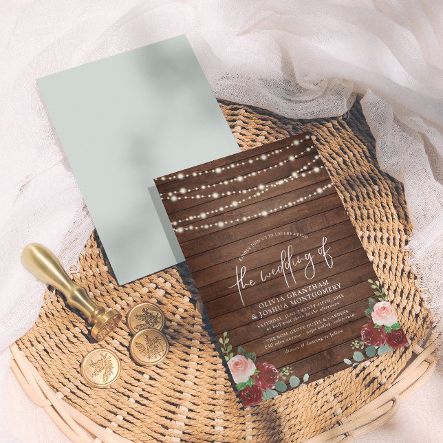 Papier Éclairage à chaînes budgétaires et Mariage floral  (Créateur téléchargé)